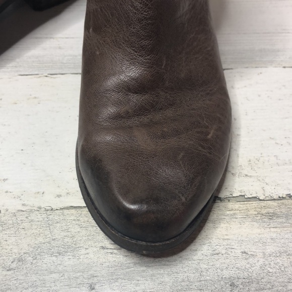 Sam Edelman James Boots Side Zip 7 Dark Brown - Picture 2 of 10